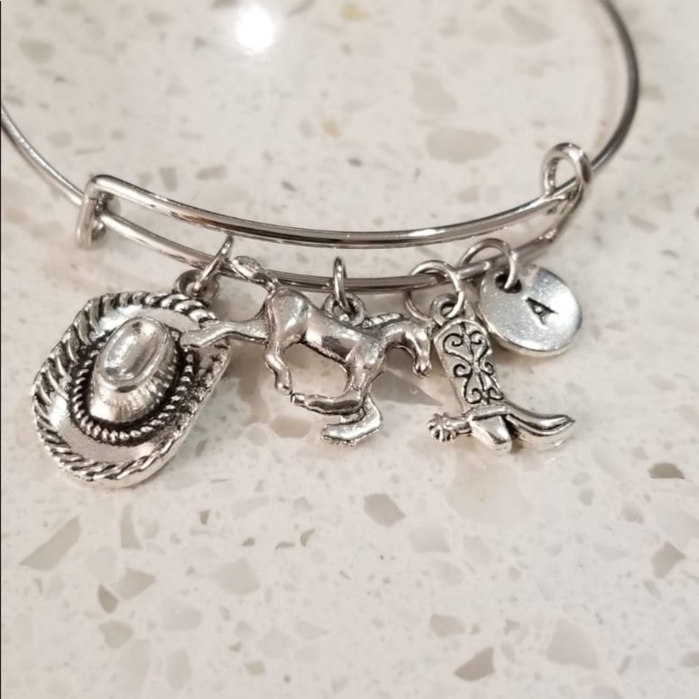 Western silver fashion charm bracelet - Picture 6 of 6